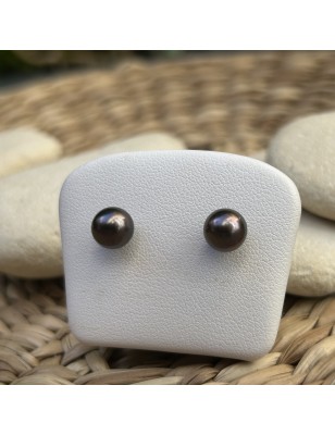 boucles d'oreilles argent perle de tahiti - bijoux perles de tahiti - perles de tahiti femme