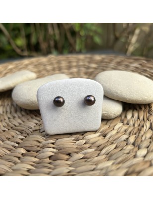 boucles d'oreilles argent perle de tahiti - bijoux perles de tahiti - perles de tahiti femme