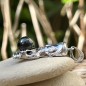 Te Mana - 925スターリングシルバー ロジウムメッキ - ブラックパール - 9.82mm