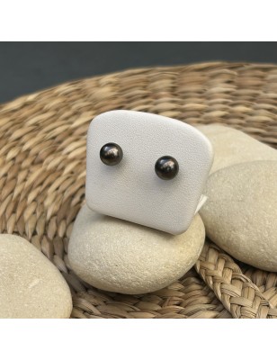 boucles d'oreilles argent perle de tahiti - bijoux perles de tahiti - perles de tahiti femme