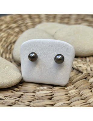 boucles d'oreilles argent perle de tahiti - bijoux perles de tahiti - perles de tahiti femme