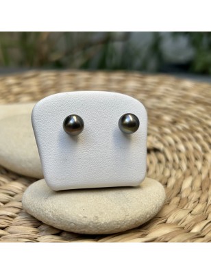 boucles d'oreilles argent perle de tahiti - bijoux perles de tahiti - perles de tahiti femme