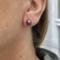 Clous d'Oreilles Argent - Perles de Tahiti Gris Aubergine