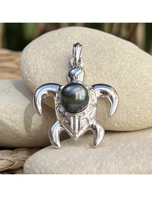 pendentif homme tortue perle de culture de tahiti prix - pendentif homme tahitien