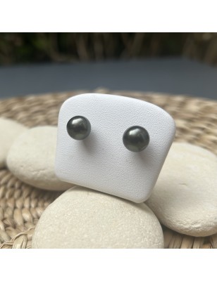 perles tahitiennes boucle oreille perles de culture de Tahiti - perles de tahiti noires - perles noires