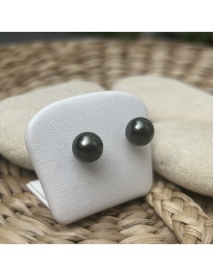 perles tahitiennes boucle oreille perles de culture de Tahiti - perles de tahiti noires - perles noires