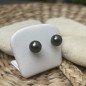 Orecchini con perle nere di Tahiti - 8,75 mm