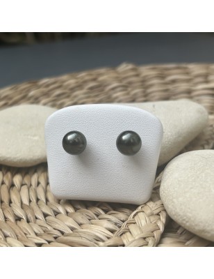 perles tahitiennes boucle oreille perles de culture de Tahiti - perles de tahiti noires - perles noires