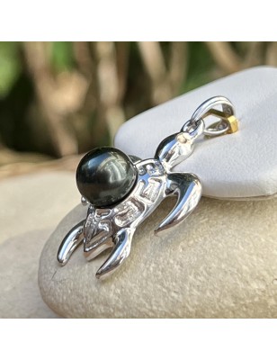 pendentif homme tortue perle noire de culture de tahiti prix - pendentif homme tahitien