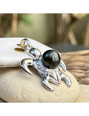 pendentif homme tortue perle noire de culture de tahiti prix - pendentif homme tahitien