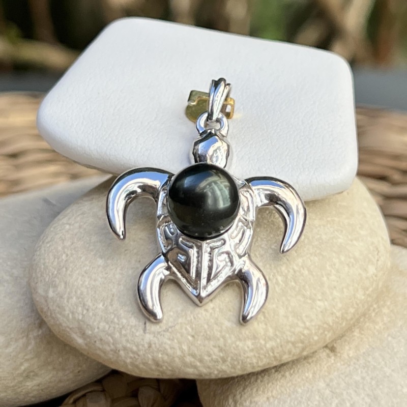 Honu-Mana – Tahitianische schwarze Perle – 9,25 mm