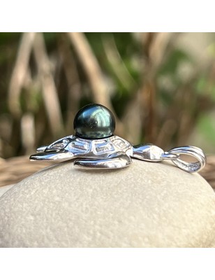 pendentif homme tortue perle noire de culture de tahiti prix - pendentif homme tahitien