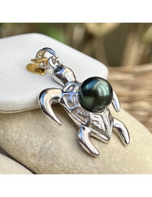 Honu-Mana – Grüne Perlen von Tahiti – 9,02 mm