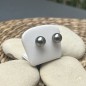 Boucles d'Oreilles Perles de Tahiti Gris Clair - 9.77mm
