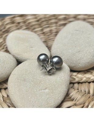 prix clous d oreille perle de Tahiti de huitre perle - perles tahitiennes en boucle oreille