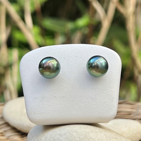 Pendientes de perlas de Tahití