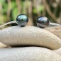 Vaitea - Bangle - Blue and Violet Tahitian Pearls