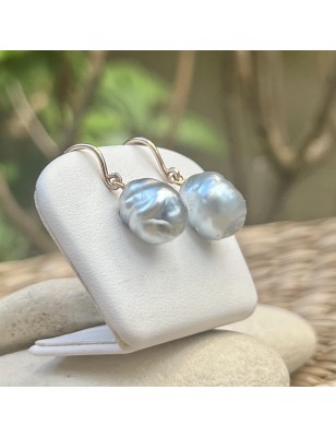 grosses perles de culture baroques en boucles or pendantes prix