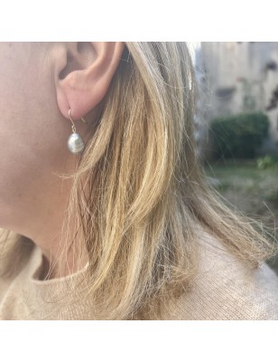 grosses perles de culture baroques en boucles or pendantes prix