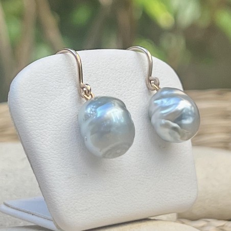 grosses perles de culture baroques en boucles or pendantes prix