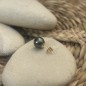 Peacock Tahitian Pearl Gold Single Earring - 8.05mm