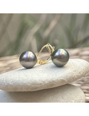 Pendientes de perlas de Tahití