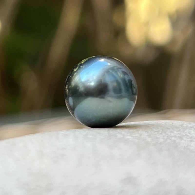 Perle de Tahiti Ronde - Bleue - 11.11mm - AA+