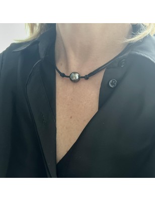 big black pearl from Tahiti men's necklace price