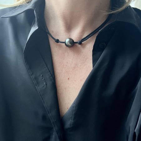 Men's Choker - Black Pearl - 15.15mm