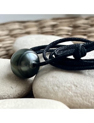 big black pearl from Tahiti men's necklace price