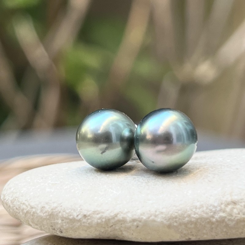 Mahana Ura - Perles de Tahiti Vert Tilleul 9.33mm