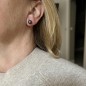 7.52mm Aubergine Tahitian Pearl Ear Studs