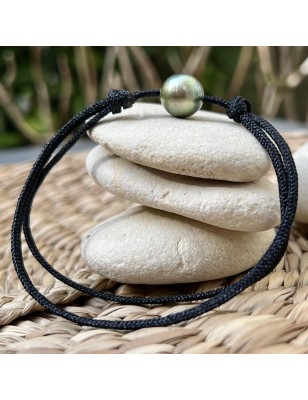 prix perle noire en bracelet homme perle de culture de Tahiti bijoux tahitiens