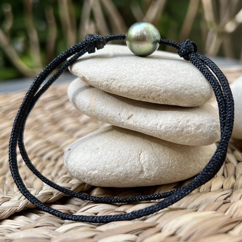 Axial – Lagoon Green Tahitian Pearl Bracelet – 11.22 mm Axial – Lagoon Green Tahitian Pearl Bracelet – 11.22 mm