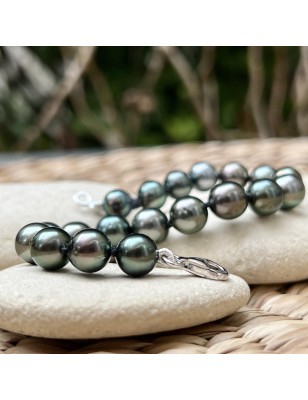19 Tahitian Peacock Pearl Bracelet - Single Piece