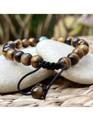 bracelet homme oeil de tigre et perle de culture de Tahiti prix