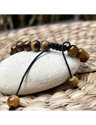 Perle de Tahiti Peacock Cerclée Sélection en Bracelet Oeil de Tigre