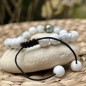Natural Howlites and Peacock Tahitian Pearl Bracelet