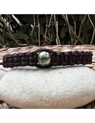 Bracelet Marron - Perle de Tahiti Peacock - 10.00mm