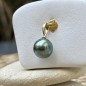 Moana Rairoa - Tahitian Green Pearl - 9.82mm - 18K Gold