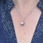 Maeva - Tahitian Grey Pearl Silver Pendant - 10.16mm
