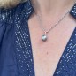 Maeva - Tahitian Grey Pearl Silver Pendant - 10.16mm