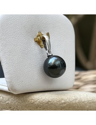 black pearl in women's pendant with cultured tahitian pearl price