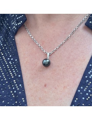 Apetahi - 9.35mm Black Pearl Pendant