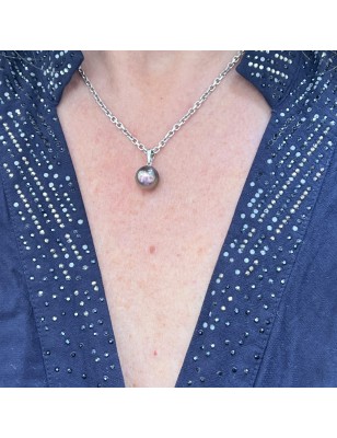 Hina Roa - 10.18mm Pink-violet Tahitian Pearl Pendant