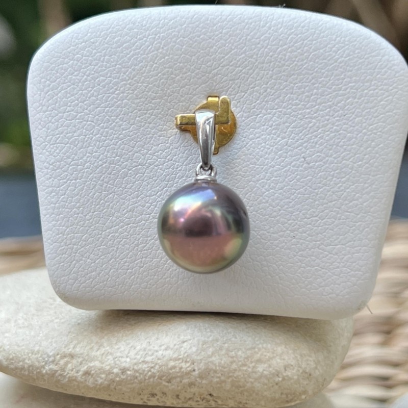 Hina Roa - Pendentif Perle de Tahiti Rose-violet - 10.18mm