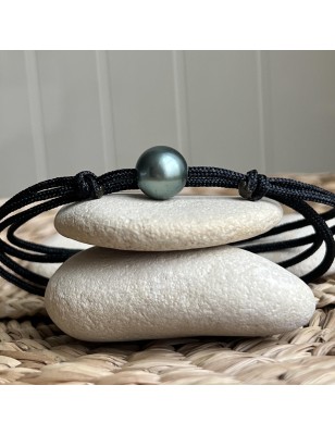 Men's Choker - Blue Grey Tahitian Pearl - 12.57mm