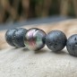 Lava Stones and Tahitian Fly Bee Pearl Bracelet