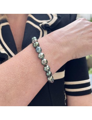 perles de culture de Tahiti en bracelet homme perle prix - bracelet tahitien