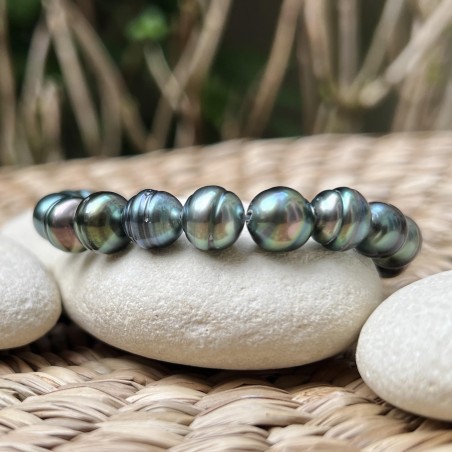 perles de culture de Tahiti en bracelet homme perle prix - bracelet tahitien